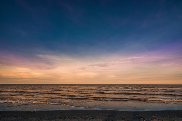 Fototapeta na wymiar abstract sunset beach seascape and twilight time