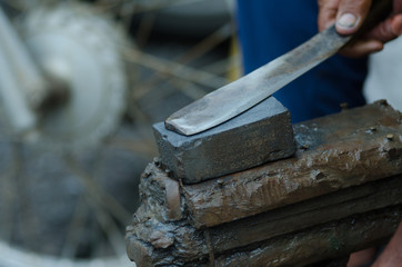 .The clippers are ancient sharp knife.