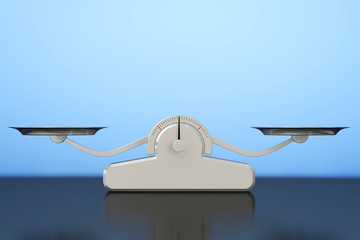 Simple Balance Scale. 3d Rendering