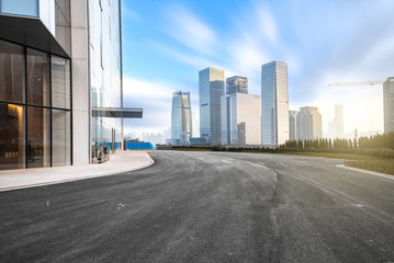 concrete road curve of viaduct in china outdoor