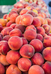 Fresh peaches at the market
