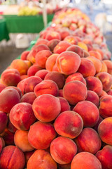 Fresh peaches at the market