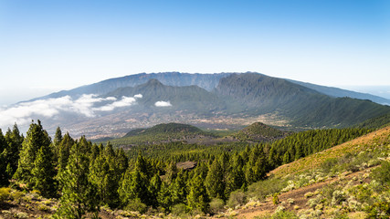 Beautiful view at Roque de los Muchachos on the island of La Palma