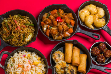 中華料理　集合　Delicious Chinese food group photo
