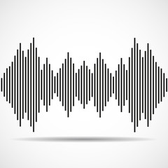 Abstract technology background with wave as equalizer. Vector