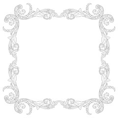 Vector isolated ornament in baroque style.