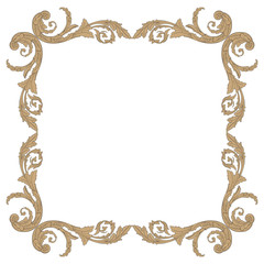 Vector isolated ornament in baroque style.