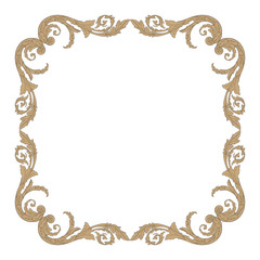Vector isolated ornament in baroque style.