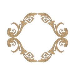 Vector isolated ornament in baroque style.