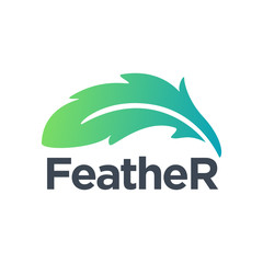 Feather Logo Template