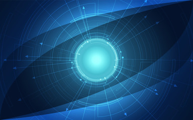 Background blue technology concept in future. vector illustration