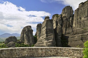 The rocks of Meteora in Greece.