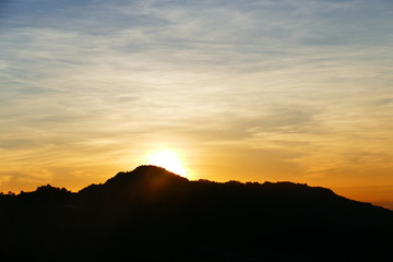 Beautiful natural delicious magnificent asian sunset sunrise