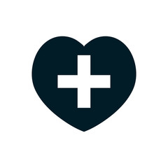 Obraz premium heart medical blood icon