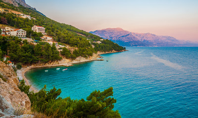 Fototapeta premium Adriatic sea - Makarska Riviera (nearby Makarska), Dalmatia, Croatia