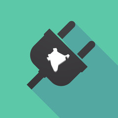 Long shadow plug with  a map of India