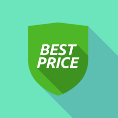 Long shadow shield with    the text BEST PRICE