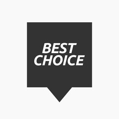 Isolated tooltip with    the text BEST CHOICE