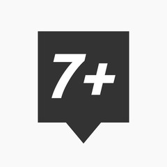Isolated tooltip with    the text 7+
