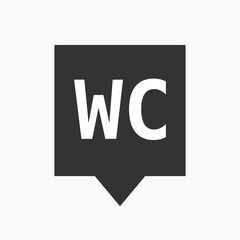 Isolated tooltip with    the text WC