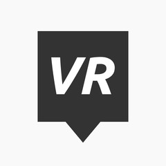 Isolated tooltip with    the virtual reality acronym VR