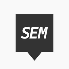 Isolated tooltip with    the text SEM