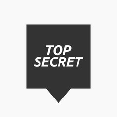 Isolated tooltip with    the text TOP SECRET