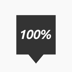 Isolated tooltip with    the text 100%