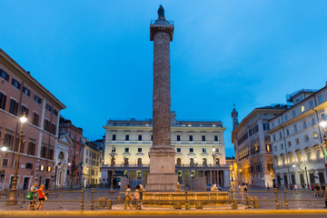 Fototapeta na wymiar Column of Marcus Aurelius in Rome, Italy