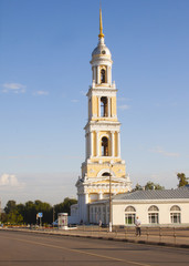Fototapeta na wymiar The bell tower of the Church of St. John the Evangelist. Kolomna.