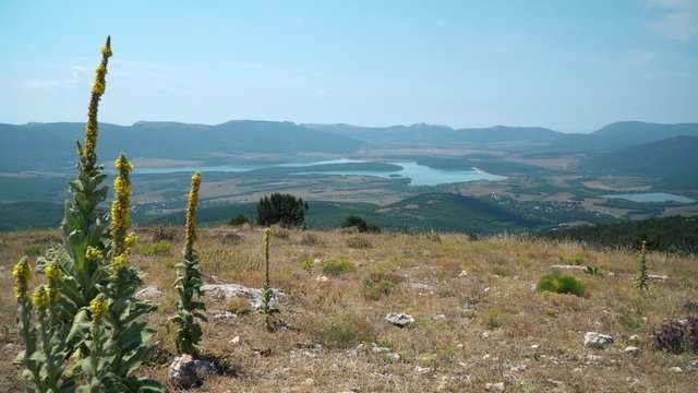 Reservoir in Baydar Valley, Crimea