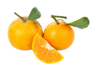 orange and half isolated on white background