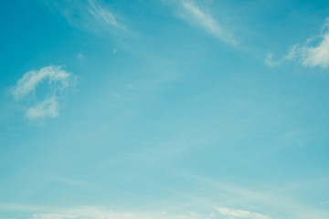 Fantastic soft white clouds against blue sky background