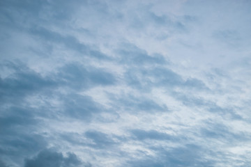 Fantastic soft white clouds against blue sky background