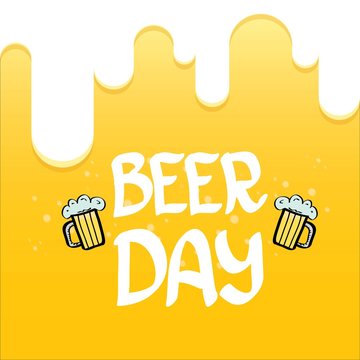 happy beer day vector graphic poster.