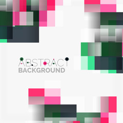 Abstract blocks template design background, simple geometric shapes on white, straight lines and rectangles