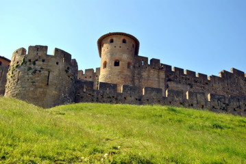 Fototapeta na wymiar La citadelle de Carcassonne