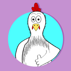 Chicken approval icon app animal avatar
