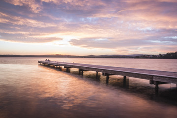 Fototapeta na wymiar lake macquarie sunrise sunset warners bay speers point bolton point marmong point teralba