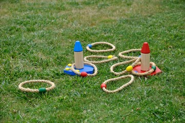 Jeu d'adresse avec des anneaux