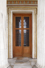 Fototapeta na wymiar Athens Greece, entrance of the national academy