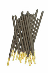 biscuit stick coated with chocolate isolated on white