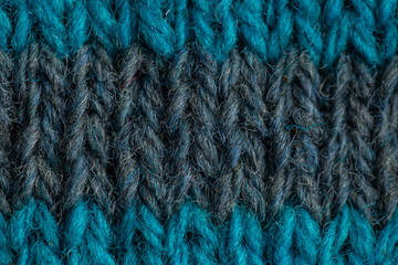 A beautiful closeup of a hand knitted warm and soft wool pattern. Soft socks or scarf of natural...
