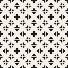 Abstract geometric lines lattice pattern. Seamless vector background. Black and white simple repeating texture.