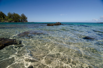 Fototapeta na wymiar Beautiful clear waters of Waialea