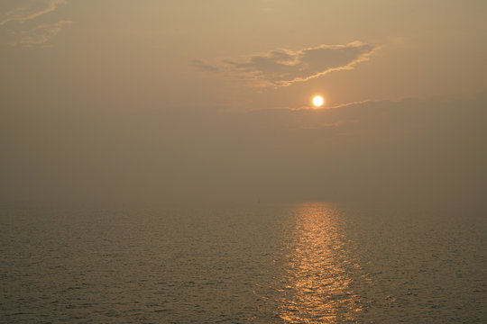 sunset in changdao