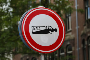 Verkehrszeichen in Holland, null Promille