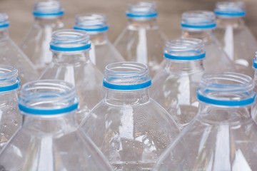 Rows of water bottles