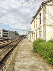 Fototapeta na wymiar Catoira train station