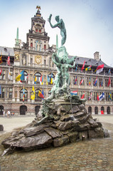 Centraal plein van Antwerpen, België